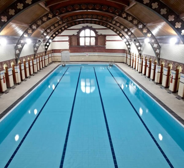 Image of an indoor swimming pool